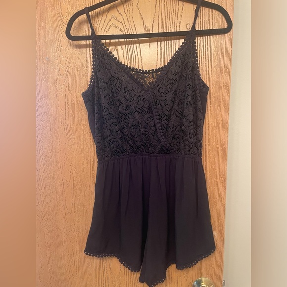 Ambiance Boutique Lace Romper, Black, Size M - Picture 5 of 10